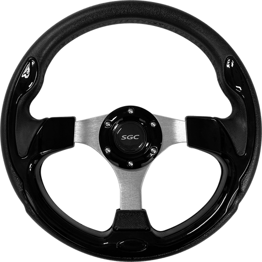 STEELENG SW05 STEERING WHEEL, Sporty, Glossy Black, part WA0005