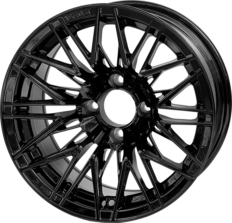 STEELENG BEAST 14-inch Hornet Glossy Black, Mounted Set of 4, part WH1436
