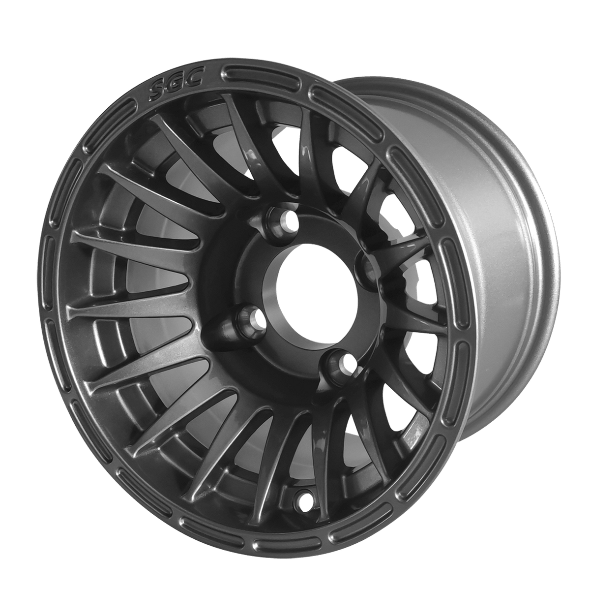 STEELENG 10-inch Medusa Machined/Gunmetal, Mounted Set of 4, part WH1028