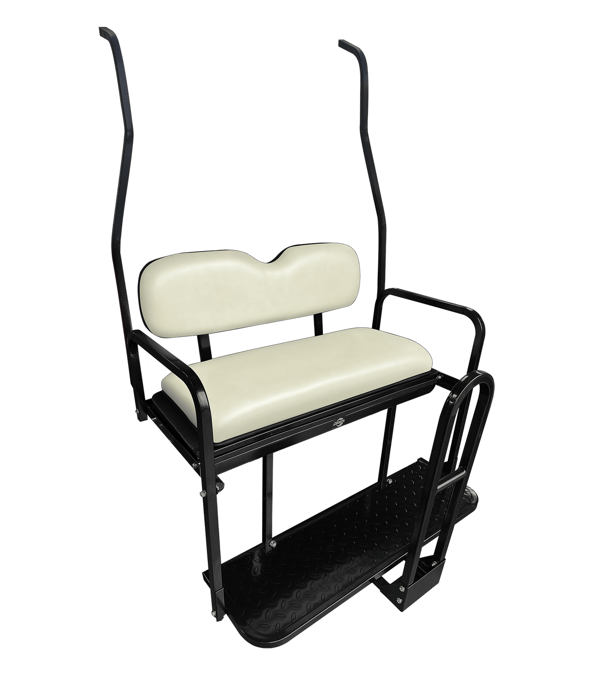 STEELENG NOMAD Rear Flip Seat, Club Car DS New Style (2000.5-2013) with White — alternate view, part BNDL-SFDS09-SC0023