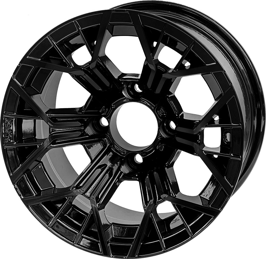 STEELENG 12-inch Mantis Glossy Black, Mounted Set of 4, part WH1268
