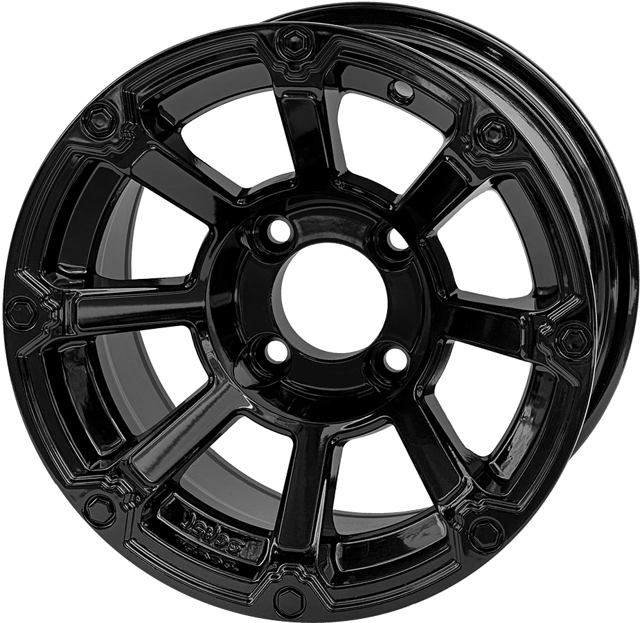 STEELENG 12-inch Cyclops Glossy Black, Mounted Set of 4, part WH1261