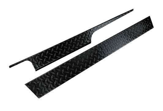 STEELENG Rocker Panels Black Powder Coated Aluminum Diamond Plate for EZGO RXV (2006-up) (set of 2), part RPRX01