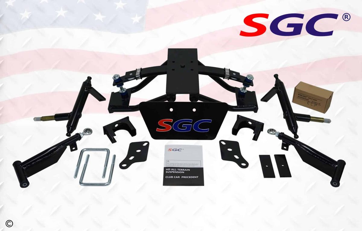 STEELENG Lift Kit, 4-inch Heavy Duty Double A-Arm Suspension for Club Car Precedent and Tempo — alternate view, part LKPR04