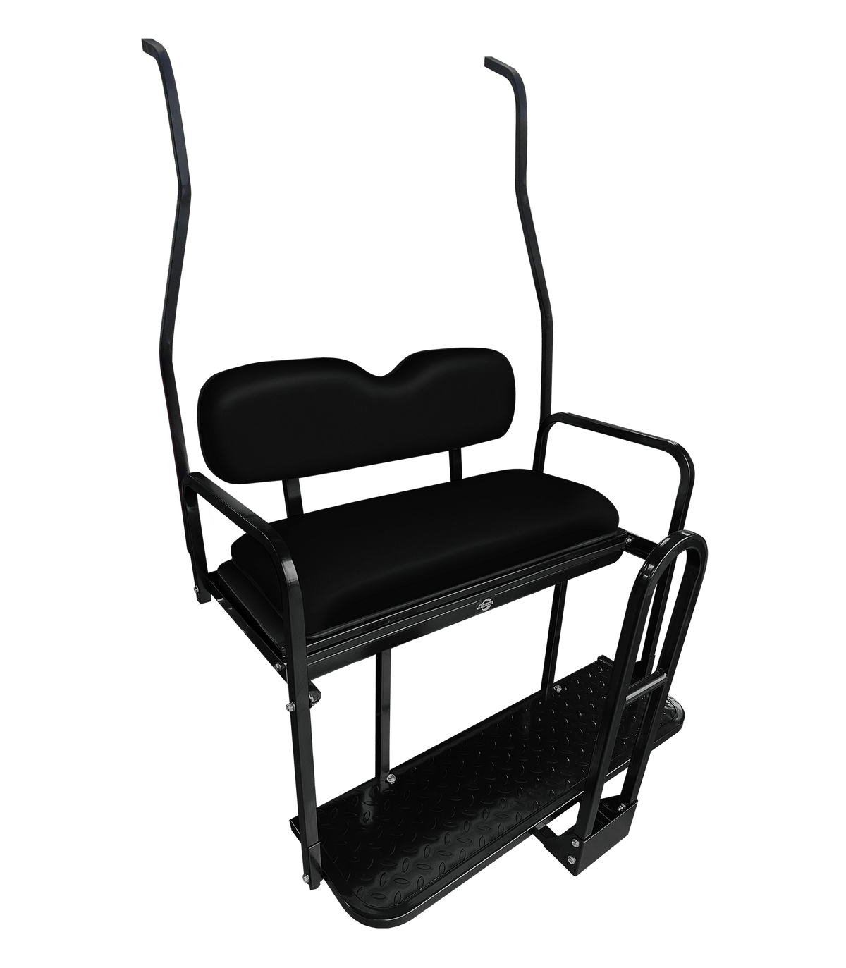 STEELENG NOMAD Rear Flip Seat, Club Car DS New Style (2000.5-2013) with Black — alternate view, part BNDL-SFDS09-SC0022