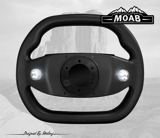 STEELENG MOAB Steering Wheel, Sport Version, Black with Steering Wheel Adaptor for Yamaha G29 (Drive) and Drive 2