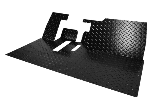 STEELENG Black Powder Coat Aluminum Diamond Plate Floor Mat for Yamaha G29 (Drive), part FCYM04