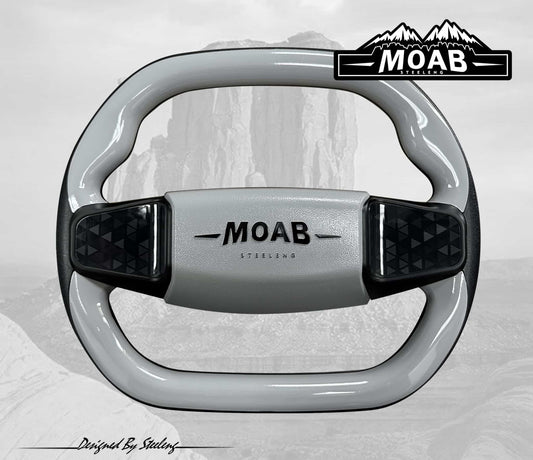 STEELENG MOAB Steering Wheel, Sport Version, Gray with Steering Wheel Adaptor for Club Car DS, part BNDL-WA0010-WADS01