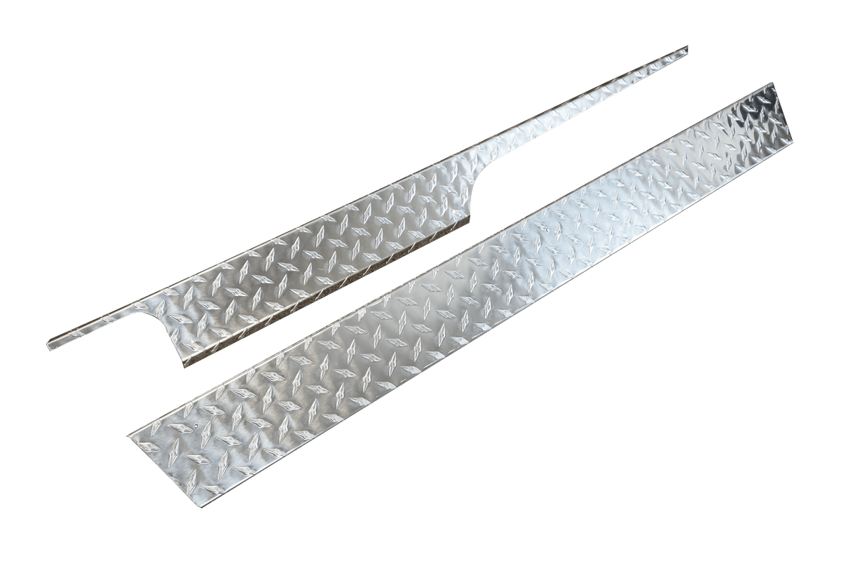 STEELENG Rocker Panels Polished Aluminum Diamond Plate for EZGO RXV (2006-up) (set of 2), part RPRX02