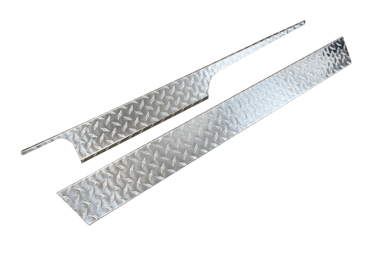 STEELENG Rocker Panels Polished Aluminum Diamond Plate for EZGO RXV (2006-up) (set of 2), part RPRX02