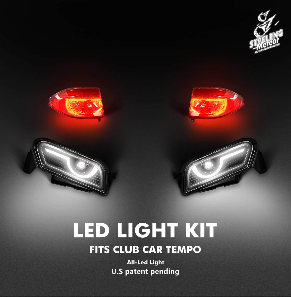 STEELENG Meteor LED BASIC Light Kit for Club Car Tempo (12 Volt) — alternate view, part LITP01