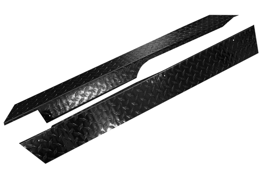 STEELENG Rocker Panels Black Powder Coated Aluminum Diamond Plate for Club Car Precedent (2004-up) (Set of 2), part RPPR02