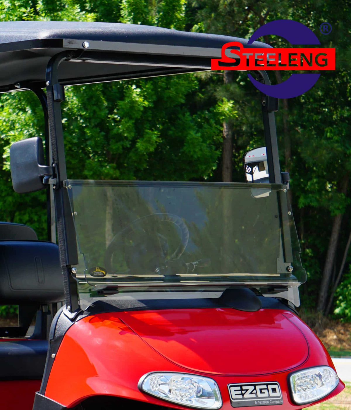 STEELENG Windshield Tinted Foldable for EZGO RXV (2008-2022) — second view, part WSRX01