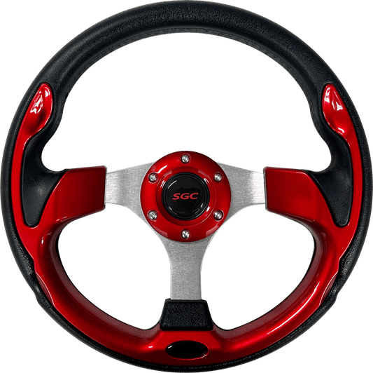 STEELENG SW04 STEERING WHEEL, Sporty, Fire Engine Red, part WA0004