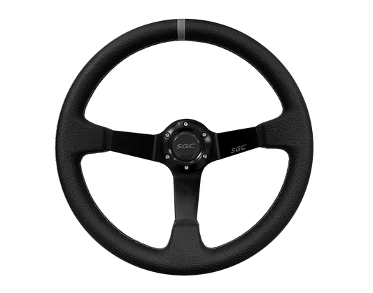 STEELENG SW2 Steering Wheel, Negative Offset, Black with Gray Stripe, part WA0003