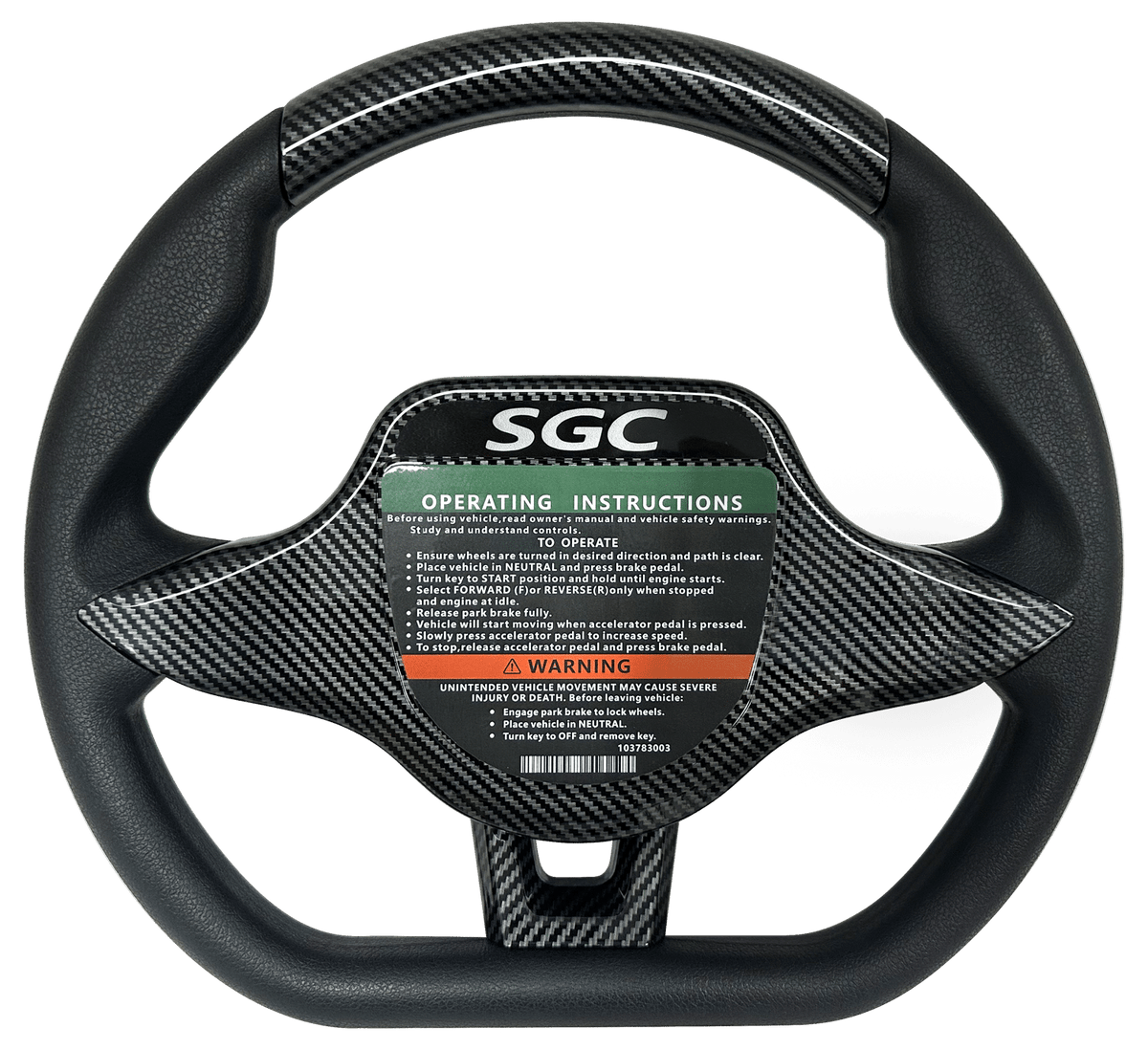 STEELENG SW07 STEERING WHEEL, Sport Version, Carbon Fiber with Steering Wheel Adaptor for Club Car DS