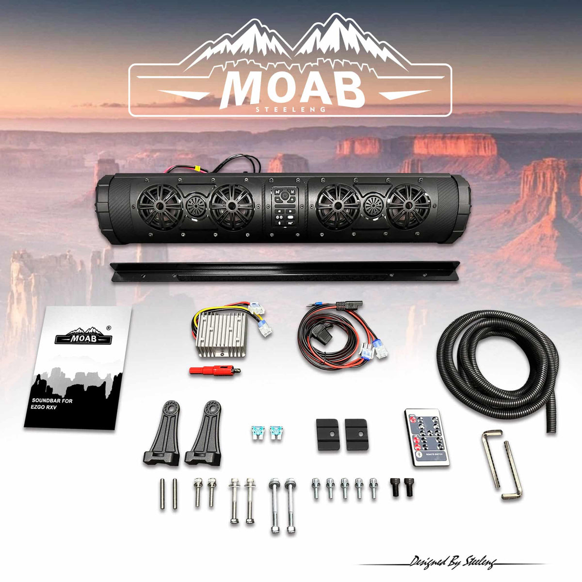 STEELENG MOAB DX800 Bluetooth LED Soundbar for EZGO RXV, part RARX01