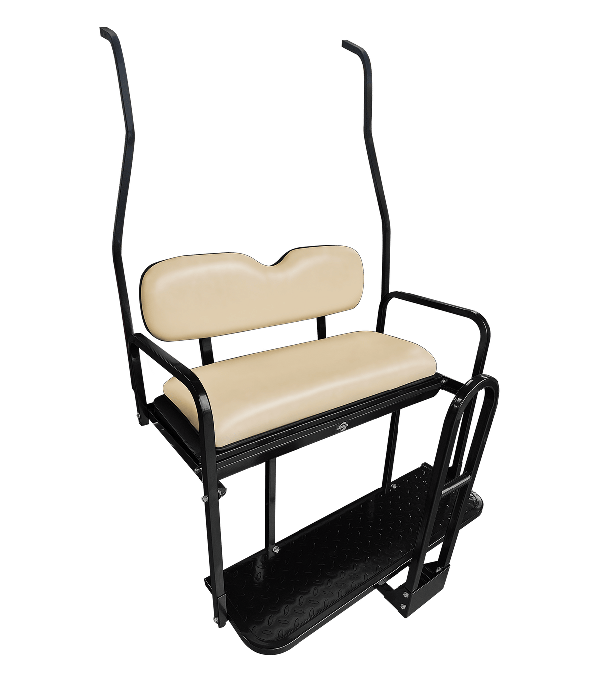 STEELENG NOMAD Rear Flip Seat, Club Car DS, New Style (2000.5-2013) with Buff — alternate view, part BNDL-SFDS09-SC0021