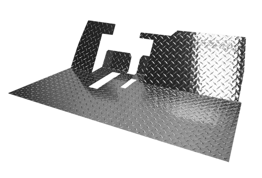 STEELENG Aluminum Diamond Plate Floor Mat for Yamaha G29 (Drive) Golf Cart, part FCYM03