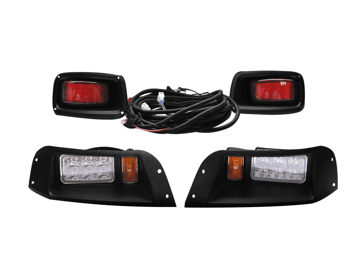 STEELENG EZGO TXT 1996-2013 Golf Cart Adjustable LED Headlights with Taillights, part LITX01