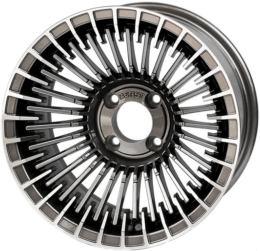 STEELENG 14-inch Piranha Gunmetal, Mounted Set of 4, part WH1453