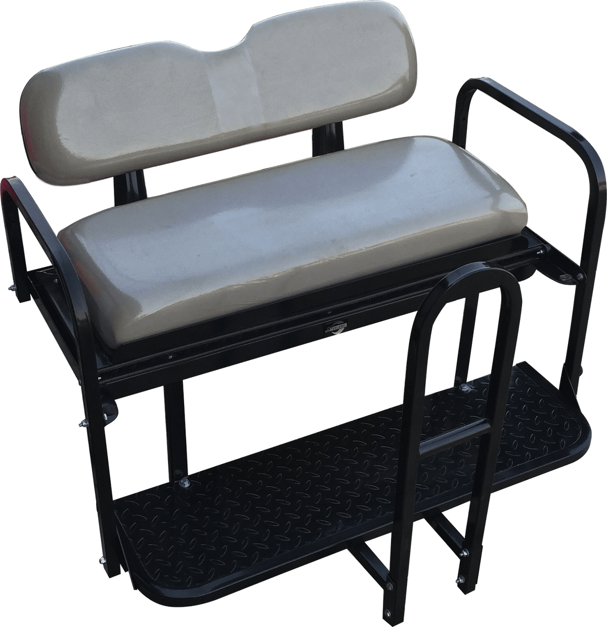 STEELENG NOMAD Rear Flip Seat, Club Car DS New Style (2000.5-2013) with Sandstone — alternate view, part BNDL-SFDS09-SC0027