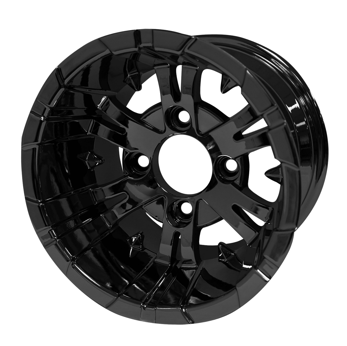 STEELENG 10-inch Vampire Glossy Black, Mounted Set of 4, part WH1019
