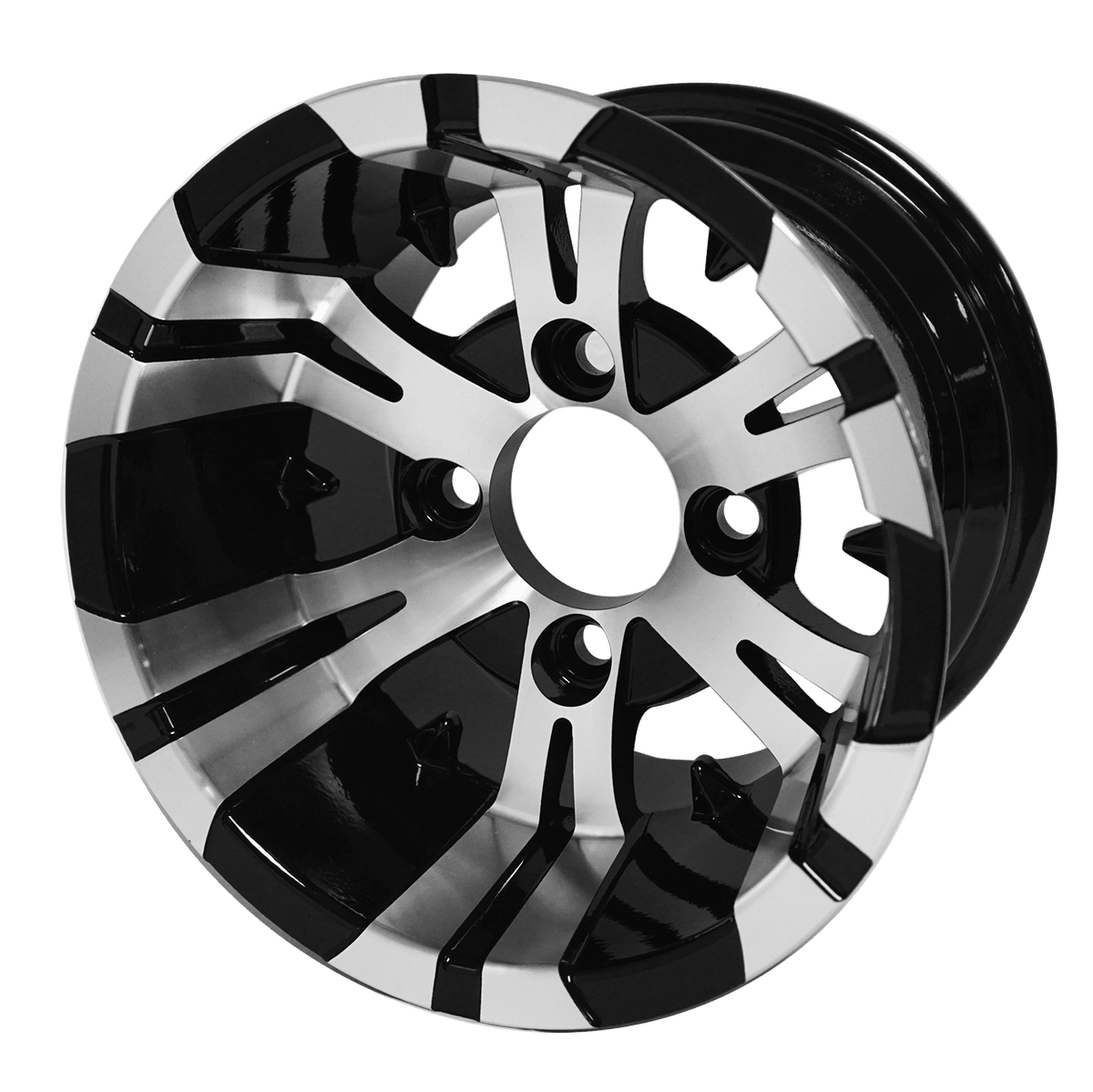 STEELENG 10-inch Vampire Machined/Black, Mounted Set of 4, part WH1022