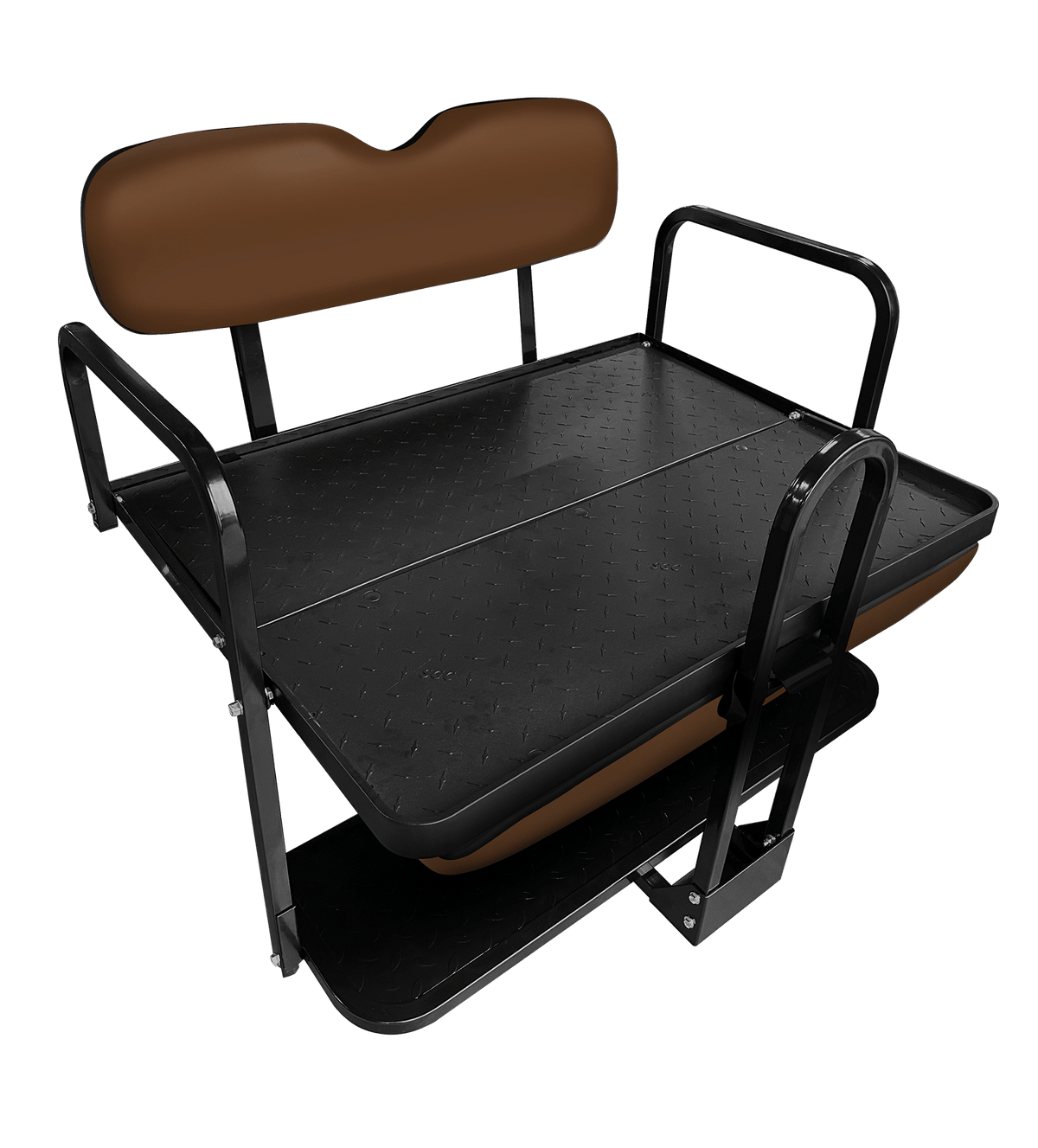 STEELENG NOMAD Rear Flip Seat, Yamaha Drive 2 with Brown Cushion Set, part BNDL-SFYM10-SC0029