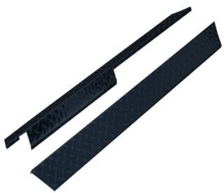 STEELENG Rocker Panels Black Powder Coated Aluminum Diamond Plate for Club Car DS (1982-up) (set of 2), part RPDS02