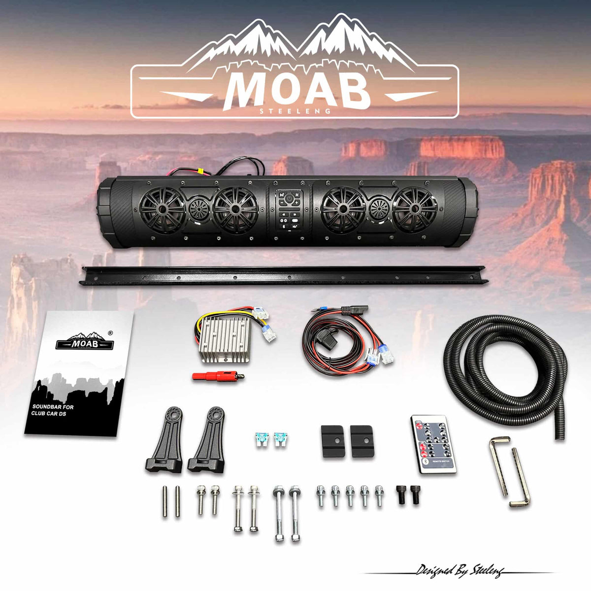 STEELENG MOAB DX800 Bluetooth LED Soundbar for Club Car DS (2001.5-up), part RADS01