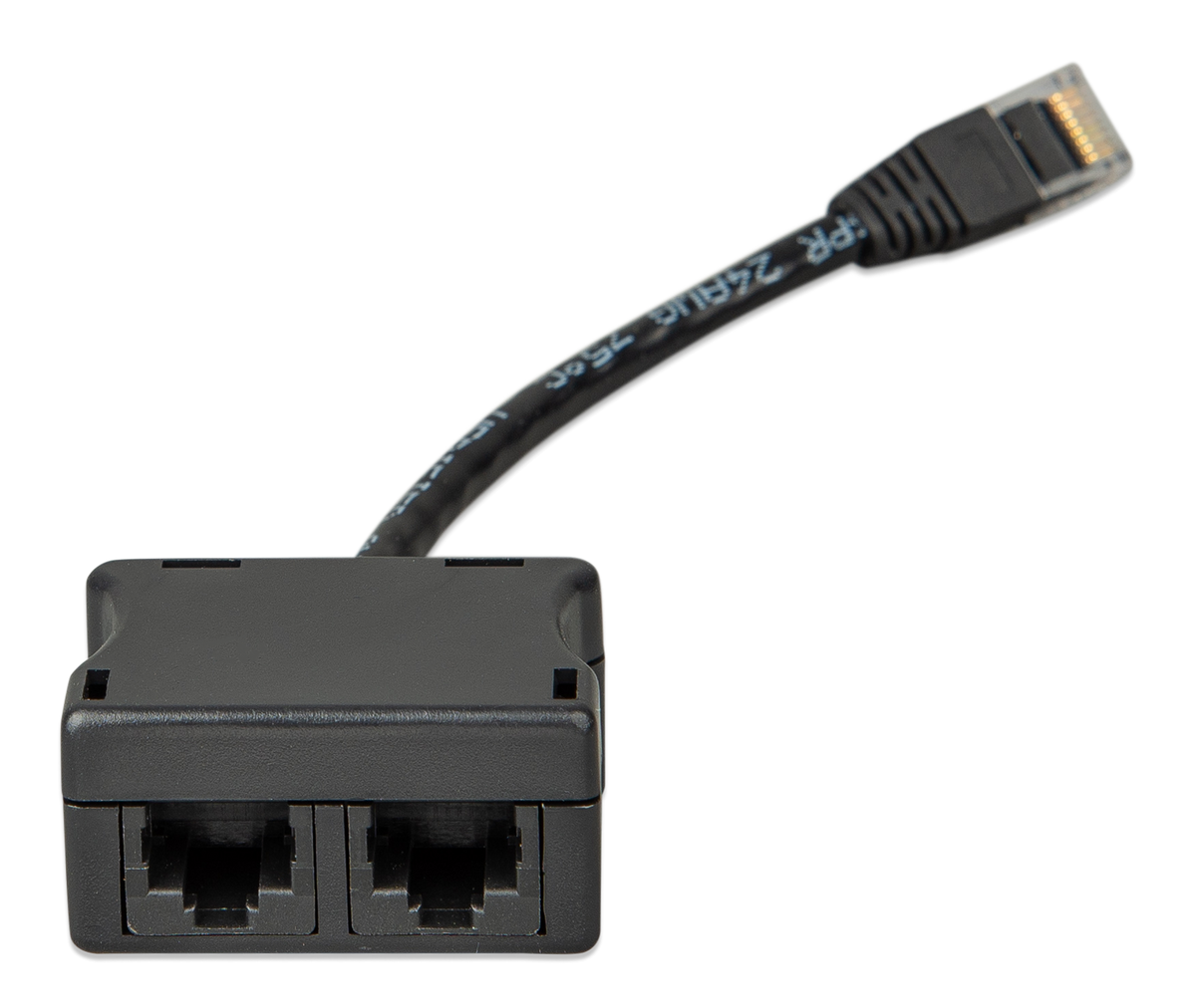 Victron RJ45-splitter 1xRJ45 male/15cm cable/2xRJ45 female — Victron OEM alternate angle (SKU ASS030065510)