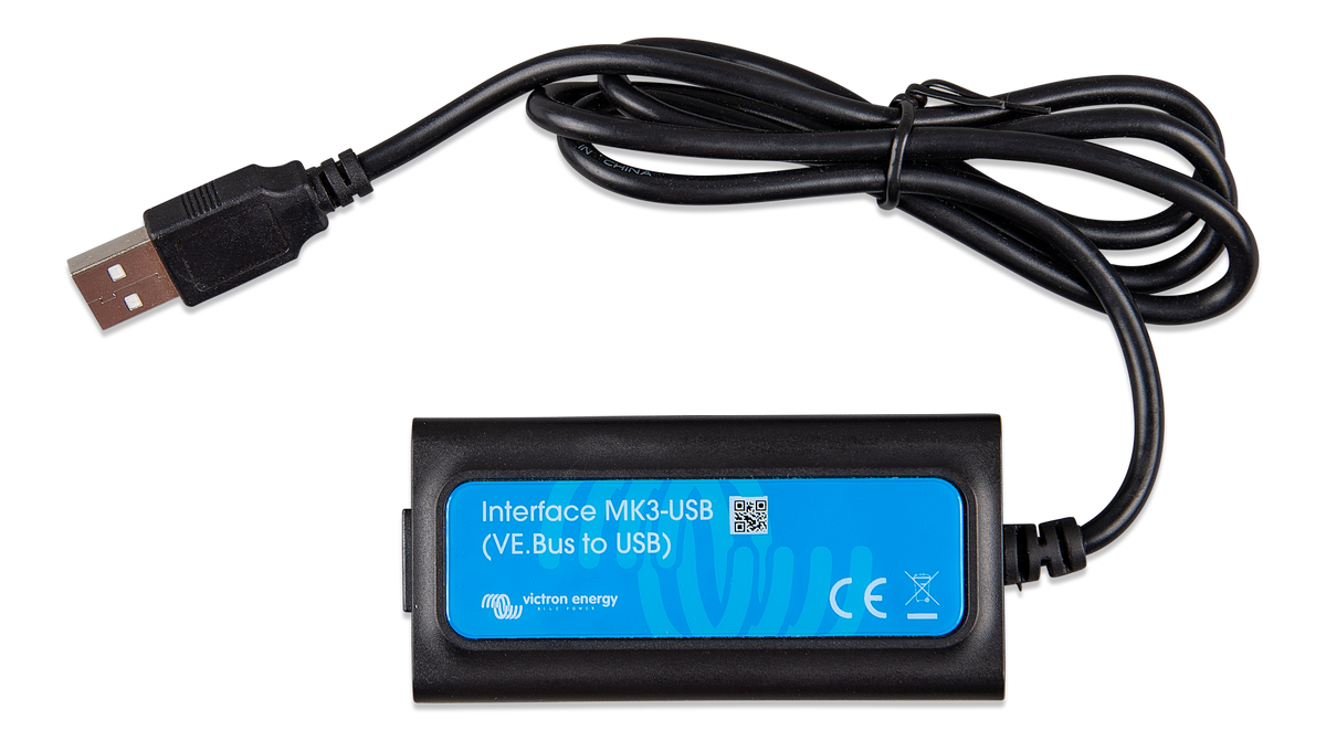 Victron Interface MK3-USB (VE.Bus to USB) — Victron OEM alternate angle (SKU ASS030140000)