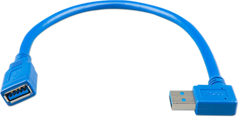 Victron USB extension cable USB extension cable 0,3m one side right angle — Victron OEM product photo (SKU ASS060000100)