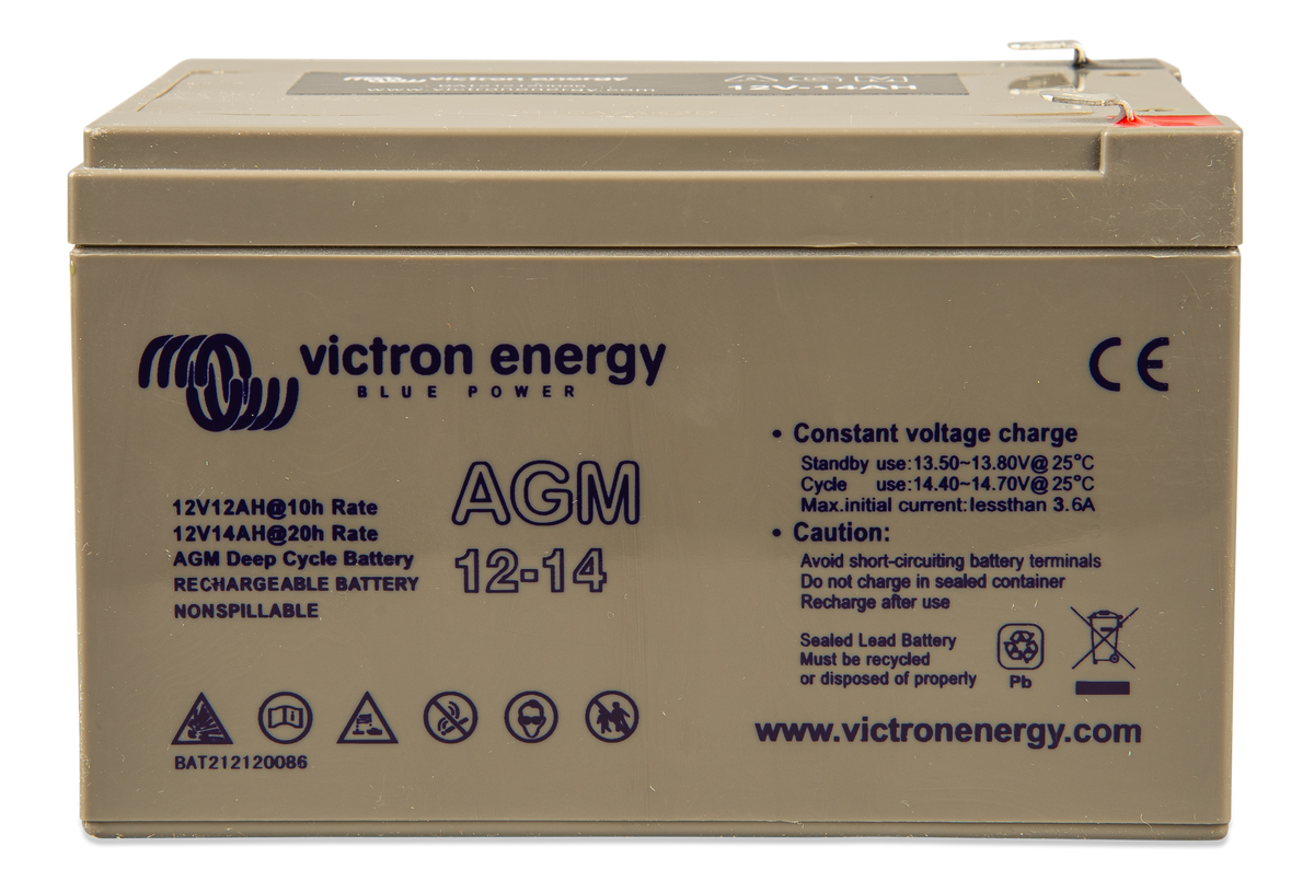 Victron 12V/14Ah AGM Deep Cycle Batt. — Victron OEM product photo (SKU BAT212120086)