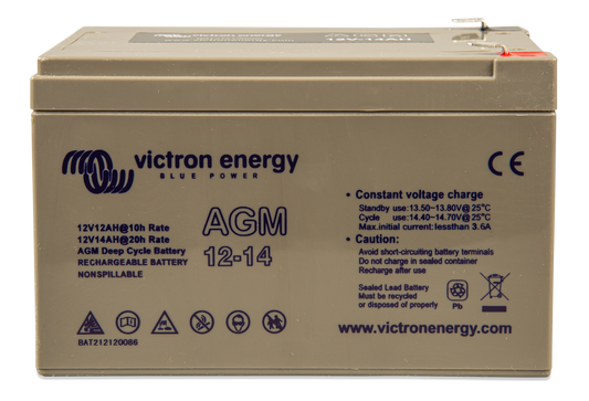 Victron 12V/14Ah AGM Deep Cycle Batt. — Victron OEM product photo (SKU BAT212120086)