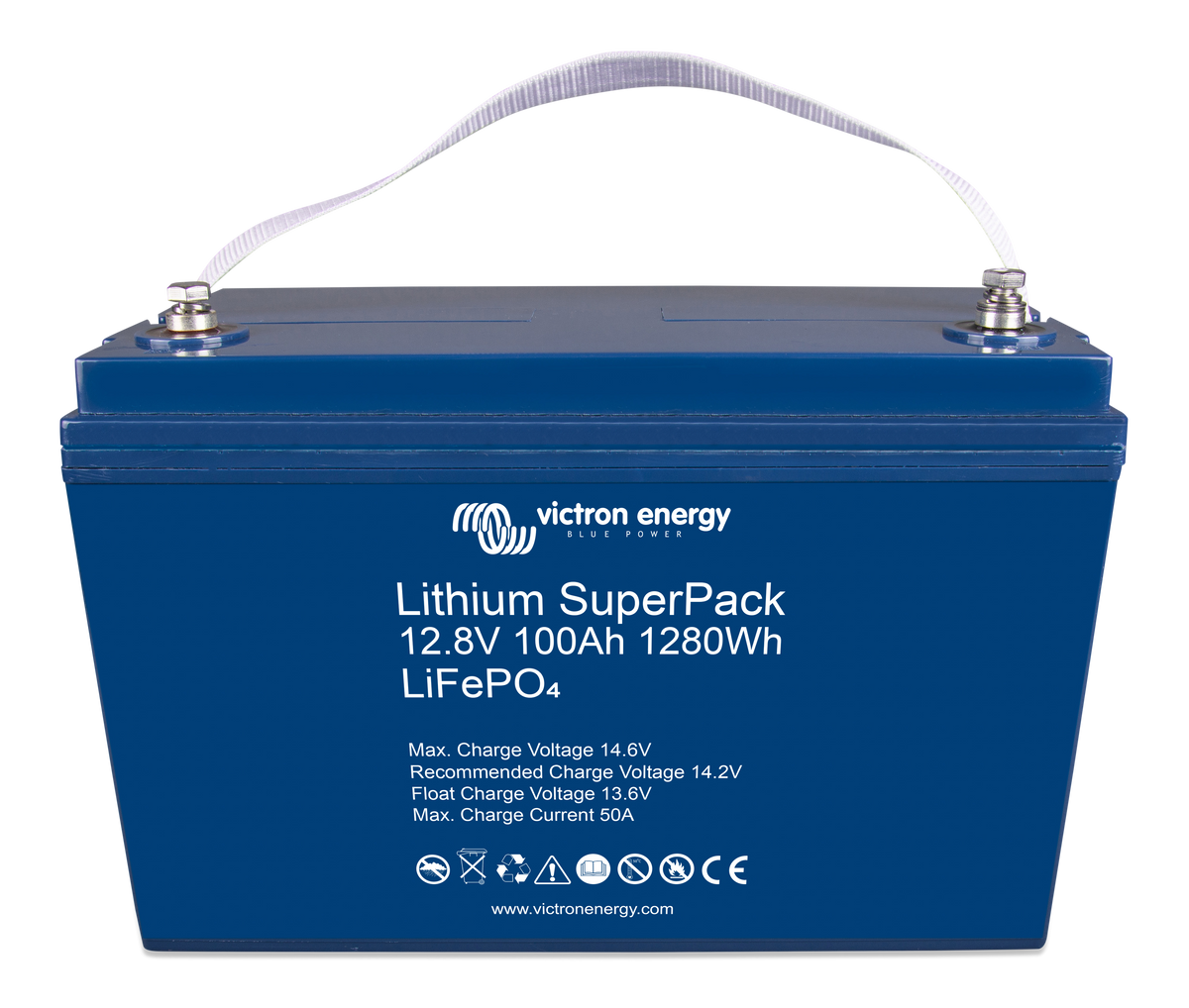 Victron Lithium SuperPack 12.8V/100Ah-a (M8) — Victron OEM product photo (SKU BAT512110712)