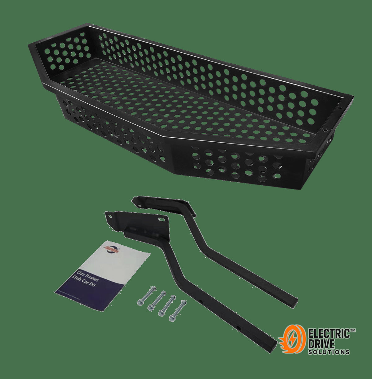 STEELENG Front Clay Basket (Cargo Basket) for Club Car DS with Mounting Brackets — Electric Drive Solutions