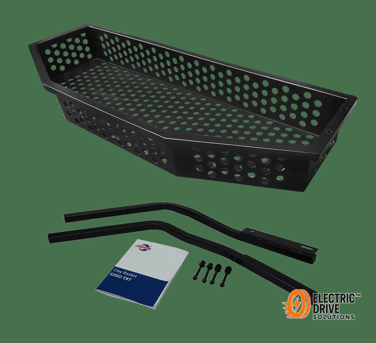 STEELENG Front Clay Basket (Cargo Basket) for EZGO TXT (1994-2013) with Mounting Brackets — Electric Drive Solutions