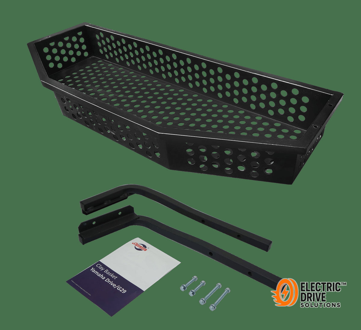 STEELENG Front Clay Basket (Cargo Basket) for Yamaha G29 (Drive) with Mounting Brackets — Electric Drive Solutions
