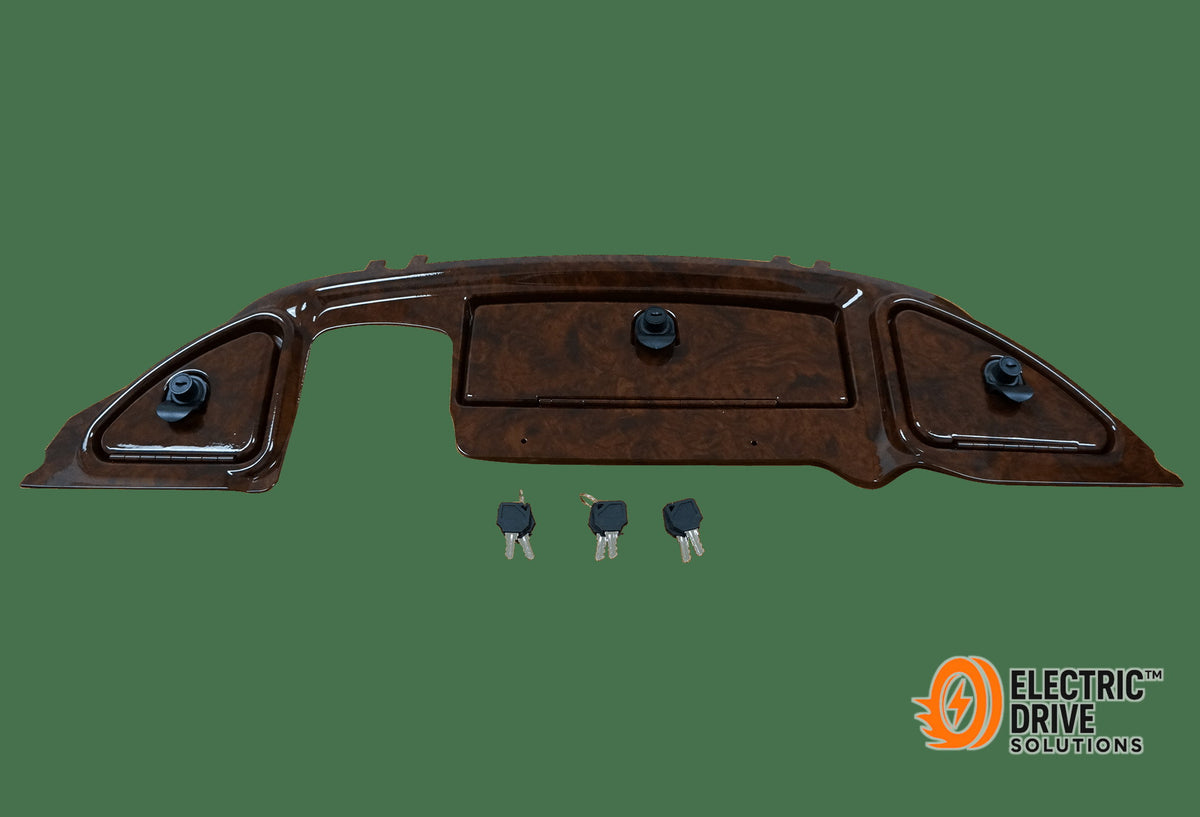 STEELENG Club Car Precedent Replacement Wood Grain Dashboard w/ Locking Glove Boxes (2008-up) — Electric Drive Solutions