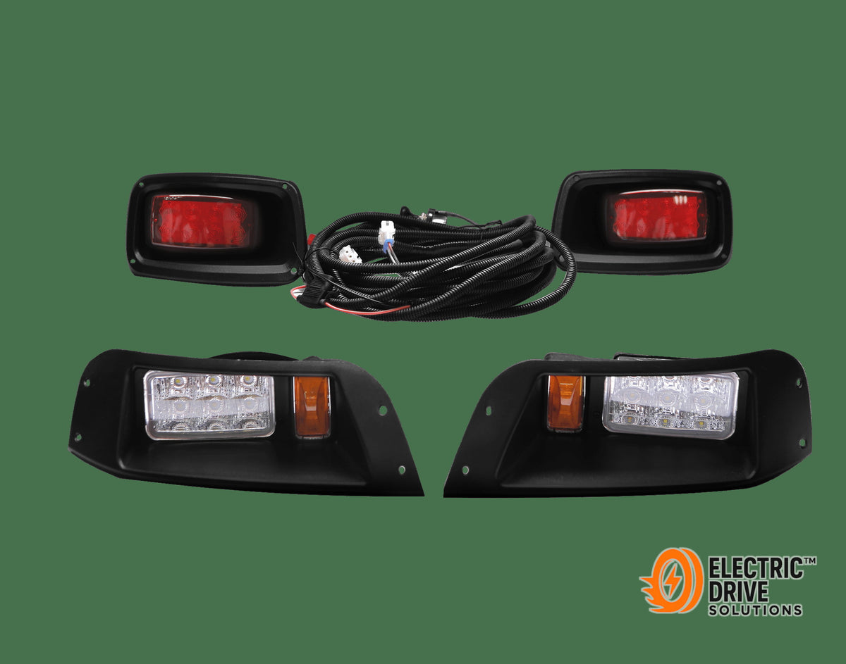 STEELENG EZGO TXT 1996-2013 Golf Cart Adjustable LED Headlights with Taillights — Electric Drive Solutions