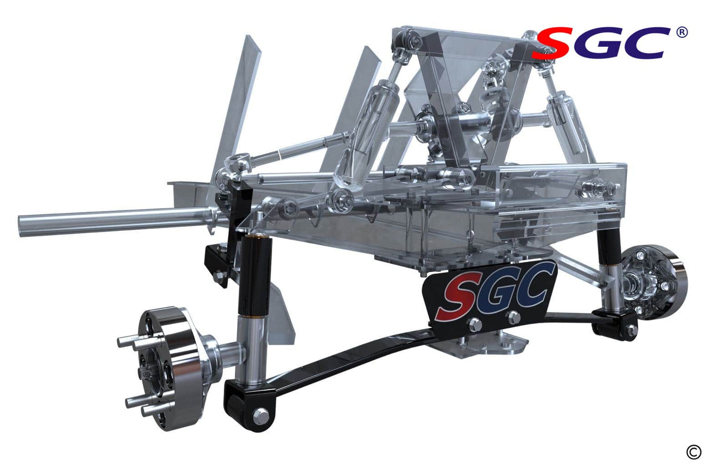 LKDS03  SGC Lift Kit - 4" Block (Spindle Extension) for Club Car DS (1993-up)