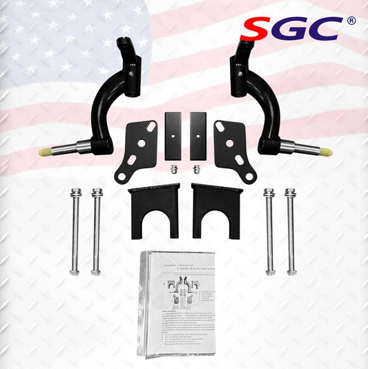 STEELENG LKPR20 6 inch spindle lift kit for Club Car Precedent and Tempo — kit components