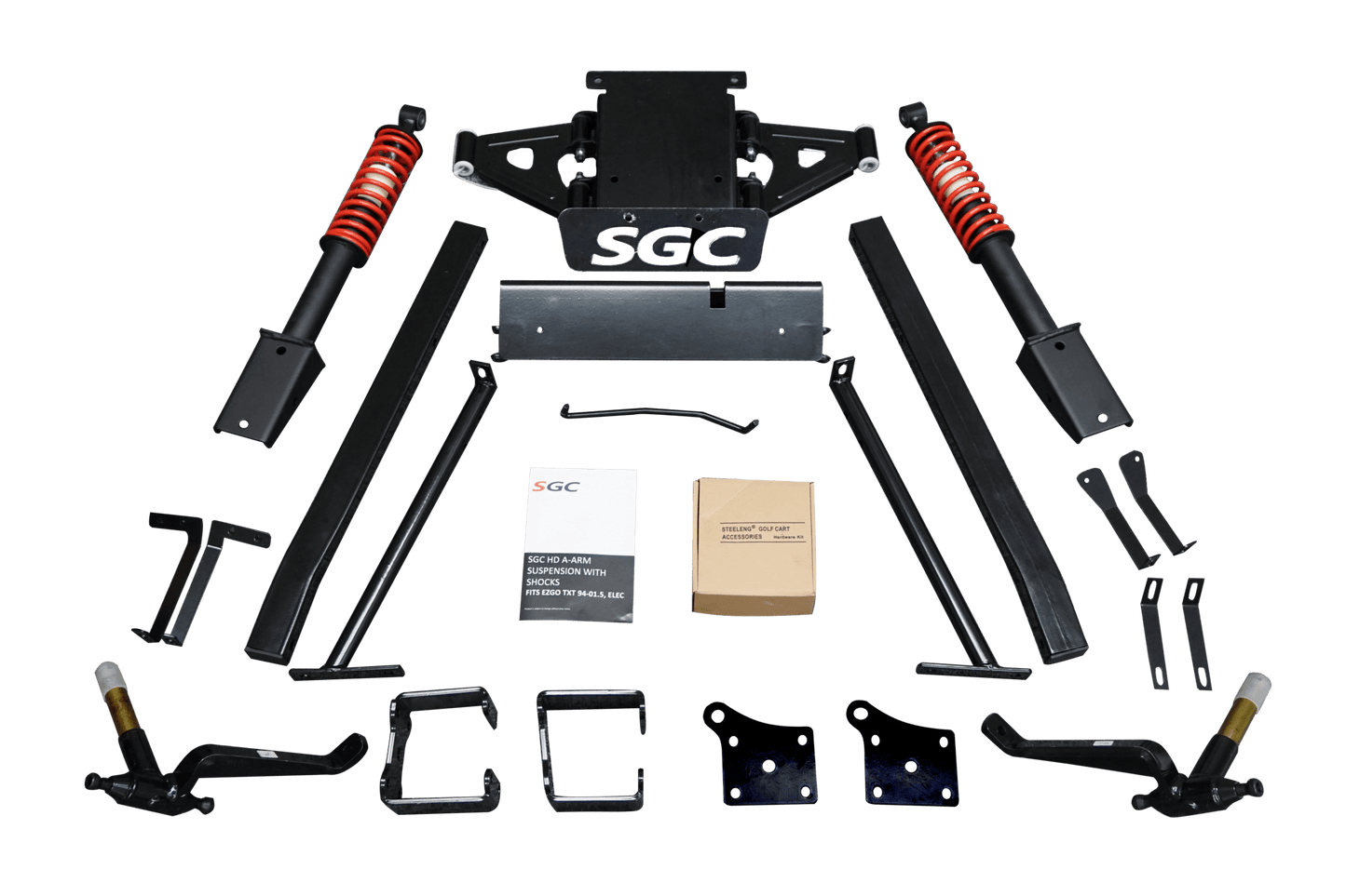 LKTX12  SGC Lift Kit - 6" Built-In Coil-Over Shocks A-Arm for EZGO TXT (1994-2001.5) Electric
