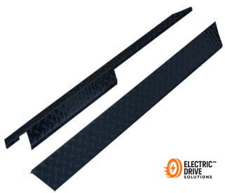 STEELENG Rocker Panels Black Powder Coated Aluminum Diamond Plate for Club Car DS (1982-up) (set — Electric Drive Solutions