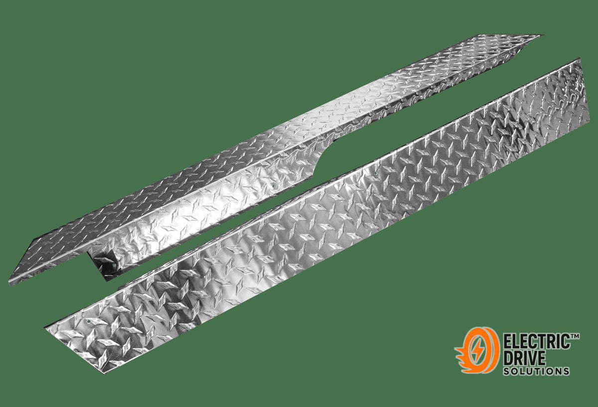 STEELENG Rocker Panels Polished Aluminum Diamond Plate for Club Car Precedent (2004-up) (Set of 2) — Electric Drive Solutions