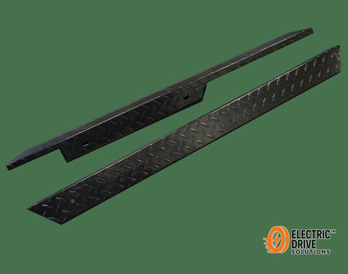 STEELENG Rocker Panels Black Powder Coated Aluminum Diamond Plate for EZGO TXT (1996-2013) (set — Electric Drive Solutions