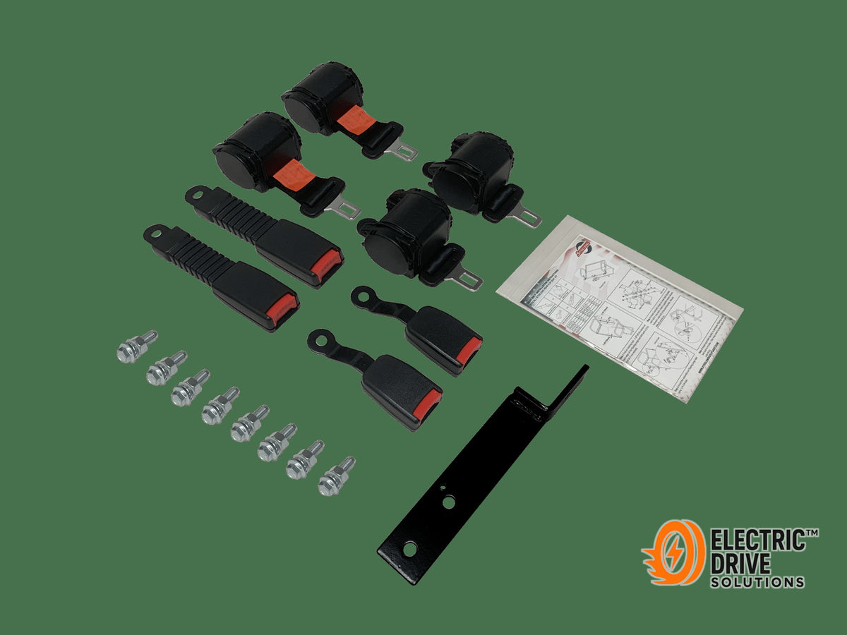STEELENG Seat Belt, Retractable w/Brackets (Set of 4) — Electric Drive Solutions