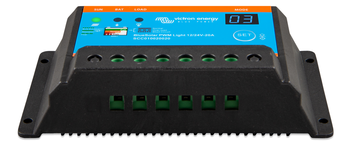 Victron MPPT RS 450/100-Tr BlueSolar PWM-Light 12/24V-20A — Victron OEM product photo (SKU SCC010020020)